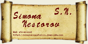 Simona Nestorov vizit kartica